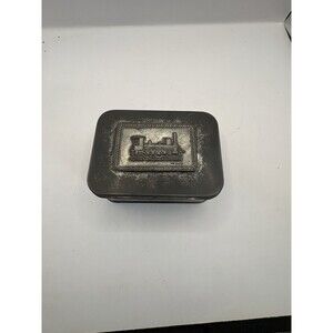 Vintage Metzke Tin Box 1973 Train Locomotive Hinged Lid Marked